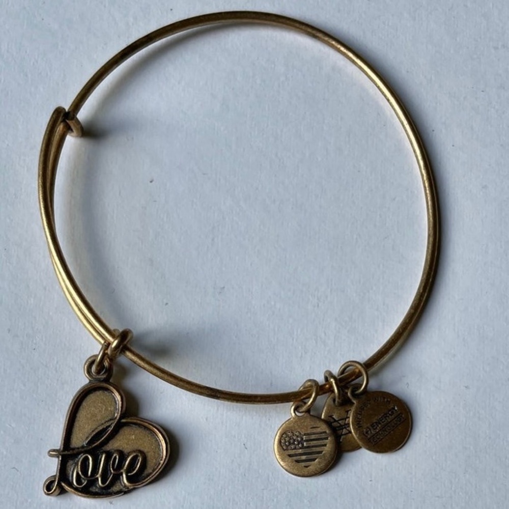 Alex & Ani Bracelet, “LOVE” adjusting, beautiful design to fit all size, NWOT - Picture 3 of 3